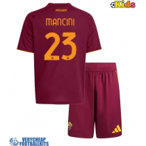 AS Roma Gianluca Mancini #23 Replica Home Minikit 2025-26 Short Sleeve (+ pants)
